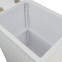 Ver imagem 4 de Cesto de Roupa em Fita 26x34x57cm com Rodas Branco