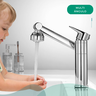 Torneira Banheiro Lavabo Gourmet com Misturador Monocomando Bancada Metal Articulada Cromada Modelo  - 4