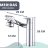 Torneira Banheiro Lavabo Gourmet com Misturador Monocomando Bancada Metal Articulada Cromada Modelo  - 2