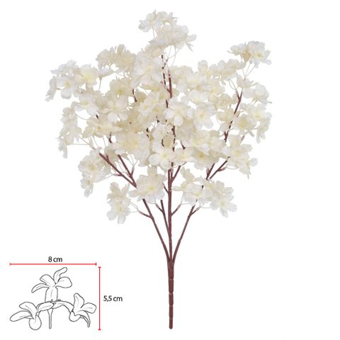 Buque Cherry Blosson Pessegueira X150 (creme Outono) 52cm