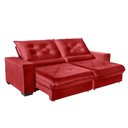 Ver imagem 2 de Sofá Retrátil e Reclinável 2,30m Suede Cancún Vermelho