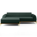 Ver imagem 3 de Sofá 4 Lugares com Chaise Esquerdo Sala Estar Molino 265cm D02 Linho Verde Musgo C-117 - Lyam Decor