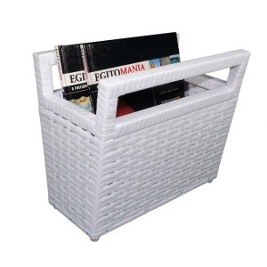 Revisteiro Cesto em Fita 34x20x30cm Branco