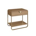 Ver imagem 2 de Mesa de Cabeceira 60cm 1 Gaveta Orgânica Pé Metal Luna Artesano