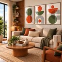 Ver imagem 2 de Quadro Decorativo Abstrato Elemento Harmonia Moldura Premium:Moldura Ype/40x60 com Vidro Acrílico