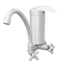 Ver imagem 1 de Purificador com Torneira Parede Bica Alta Fec. Rotativo Porto Belo 1/2'' e 3/4'' Cor Branco Durín