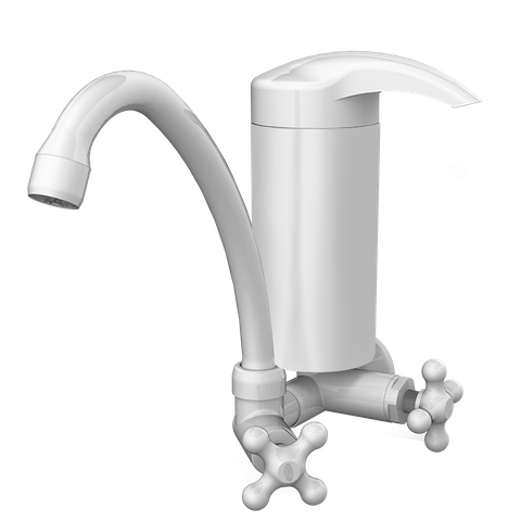 Purificador com Torneira Parede Bica Alta Fec. Rotativo Porto Belo 1/2'' e 3/4'' Cor Branco Durín