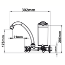 Ver imagem 4 de Purificador com Torneira Parede Bica Alta Fec. Rotativo Porto Belo 1/2'' e 3/4'' Cor Branco Durín