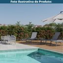 Ver imagem 2 de Espreguiçadeira Jeri Fratini 191 Cm (largura) em Alumínio e Assento em Tela Cor Cinza com 2
