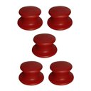 Ver imagem 1 de Kit 5 Pegador Puxador Tampa Vidro e Ferro Panela Vermelho