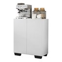 Ver imagem 1 de Aparador Buffet 2 Portas Com Pés Quadrados Veneza Multimóveis V3610 Branco/Preto Branco/Preto