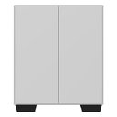 Ver imagem 3 de Aparador Buffet 2 Portas Com Pés Quadrados Veneza Multimóveis V3610 Branco/Preto Branco/Preto