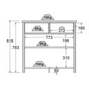 Ver imagem 5 de Balcao Aparador Buffet 2 Portas 85 Cm Ba145 Preto Dtall