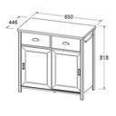 Ver imagem 1 de Balcao Aparador Buffet 2 Portas 85 Cm Ba145 Preto Dtall