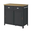 Ver imagem 2 de Balcao Aparador Buffet 2 Portas 85 Cm Ba145 Preto Dtall