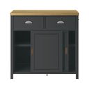 Ver imagem 4 de Balcao Aparador Buffet 2 Portas 85 Cm Ba145 Preto Dtall