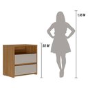 Ver imagem 5 de Mesa de Cabeceira Giardino 2 Gavetas - Amendola Touch/Nude Prime Tx