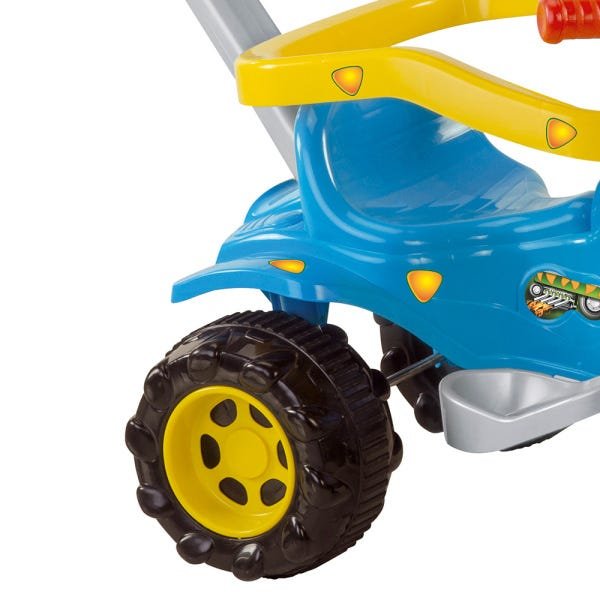 Motoca Triciclo Tico-Tico Dino Azul com Cabo - Magic Toys