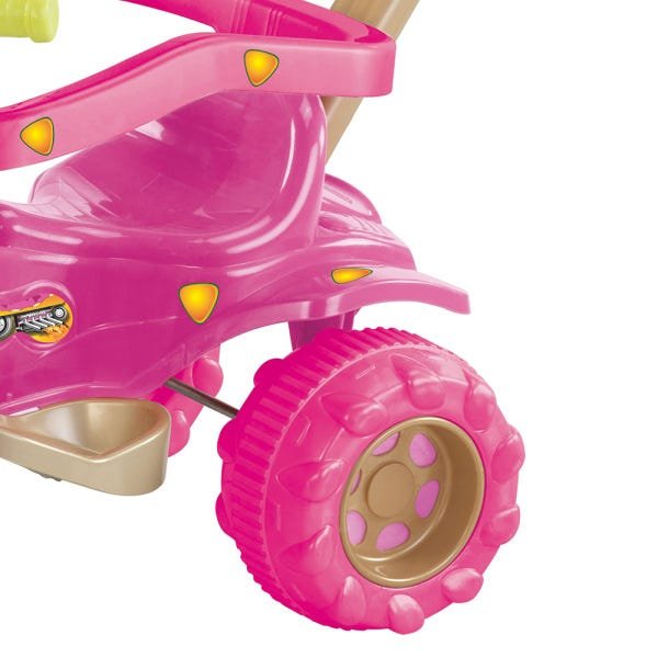 Motoca Triciclo Magic Toys Tico Tico Suporte Pés Brinquedo - Rosa - Rosa