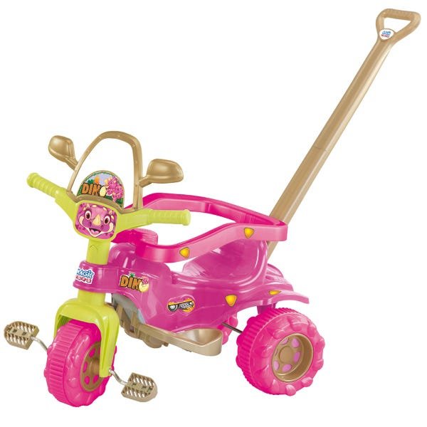 Triciclo Infantil Tico Tico Dino Pink Magic Toys - 3