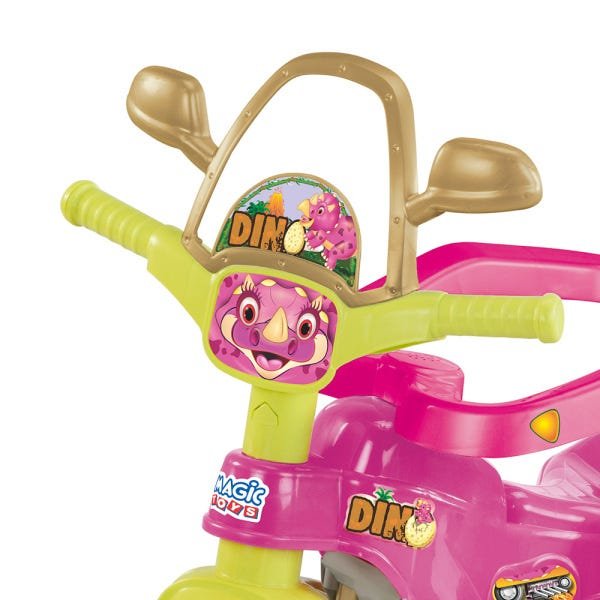 Triciclo Infantil Tico Tico Dino Pink Magic Toys - 5