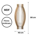 Ver imagem 2 de Vaso de Chão Decorativo Grande Magnólia Mdf:marrom