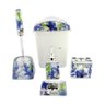KIT BANHEIRO LIXEIRA ESCOVA SANITARIA PORTA ESCOVA E SANONETE LIQUIDO FLORIDO - 4