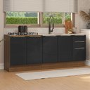 Ver imagem 1 de Armário de Cozinha Compacta 200 Cm Rustic/preto Lux Madesa 05