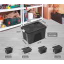 Ver imagem 6 de Caixa Organizadora Multiuso Plástica 30 Litros Kit 2 Peças:preto