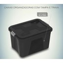 Ver imagem 3 de Caixa Organizadora Multiuso Plástica 30 Litros Kit 2 Peças:preto