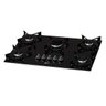 Cooktop 5 Bocas À Gás Mesa Vidro Fit Line Fischer Preto - 1