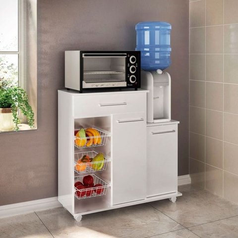 Balcao Fruteira Cozinha 2 Portas 89 Cm Mf185 Branco Dtall