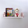 1 Prateleira Colorida Decoração Infantil Coração 45x15cm:rosa - 2