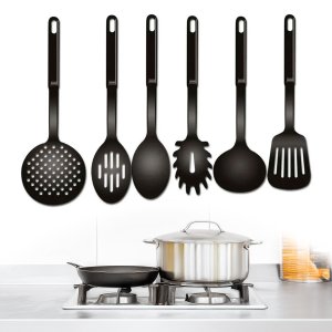 Kit Utensílios de Cozinha 5 Peças:preto