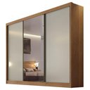 Ver imagem 2 de Guarda Roupa Casal Sonetto com Espelho e Gaveteiro Suiça Cumaru 25 Fendi - Horizonte