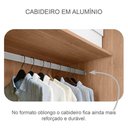 Ver imagem 4 de Guarda Roupa Casal Sonetto com Espelho e Gaveteiro Suiça Cumaru 25 Fendi - Horizonte