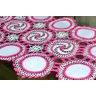 Caminho de Crochê Linha Cléa 1,55m - Branco e Pink Arte & Tear caminho de mesa - 2
