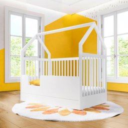 Quarto Bebê Completo Berço Cômoda Guarda-Roupa Wood Divicar - 3