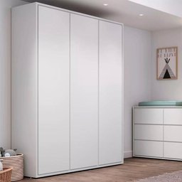 Quarto Bebê Completo Berço Cômoda Guarda-Roupa Wood Divicar - 5