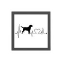 Ver imagem 1 de Quadro Quadrado Labrador Sinais Vitais 20x20cm:Madeira branca