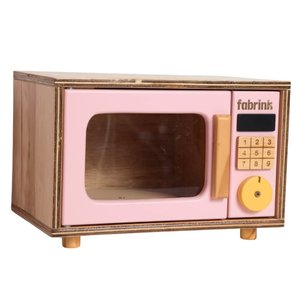 Microondas Infantil de Madeira Rosa Fabrink