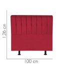 Ver imagem 2 de Cabeceira Estofada Kiara 100cm Solteiro Box Quarto Corino Vermelho - Gat Magazine