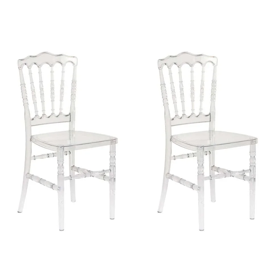 Conjunto com 2 Cadeiras Dior Cristal Prolar - 1