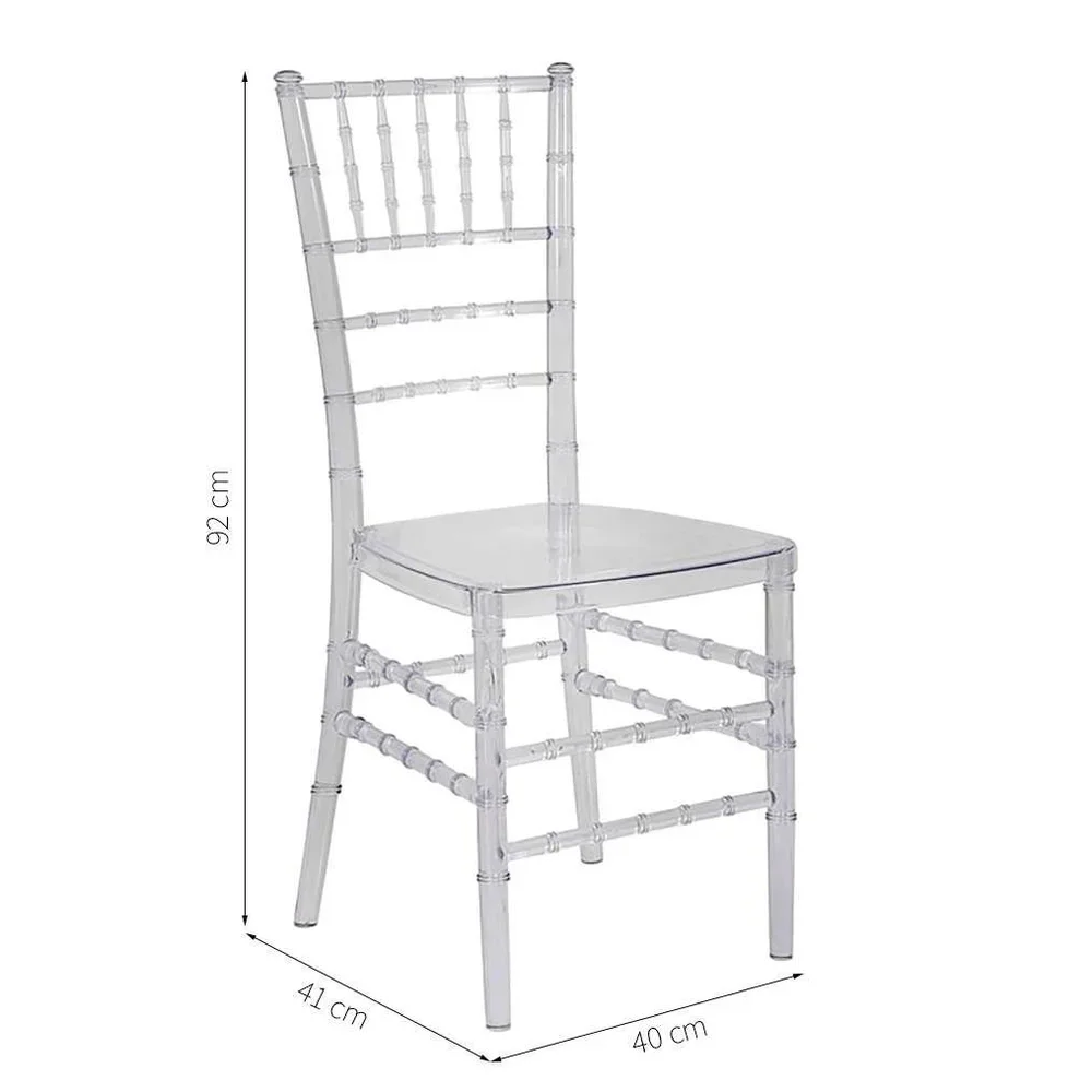 Conjunto com 2 Cadeiras Dior Cristal Prolar - 5