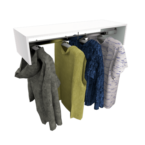 CABIDEIRO ROUPAS, CLOSET ARARA LOJA M31.2020.B MUNDI MOVEIS Branco