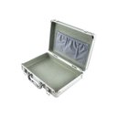 Ver imagem 3 de Kit 2 Maleta Transporte Alumínio Retangular 28x22x7 Armazenamento Equipamentos Acessórios Ma-300 Por