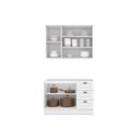 Ver imagem 4 de Cozinha Completa 3 Peças Americana 1 Aéreo 1 Balcão Complemento Cz122 Branco