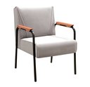 Ver imagem 1 de Poltrona Decorativa Jade para Sala de Estar, Recepção - Suede Bege