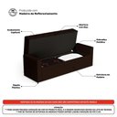 Ver imagem 7 de Cabeceira e Calçadeira Báu King Size Atena 195cm Capitonê Sintético Marrom - Abmaza