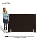 Ver imagem 6 de Cabeceira e Calçadeira Báu King Size Atena 195cm Capitonê Sintético Marrom - Abmaza